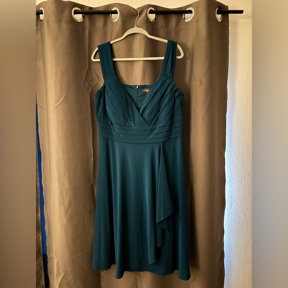 R&M Richards Green Ruched Sundress for Prom